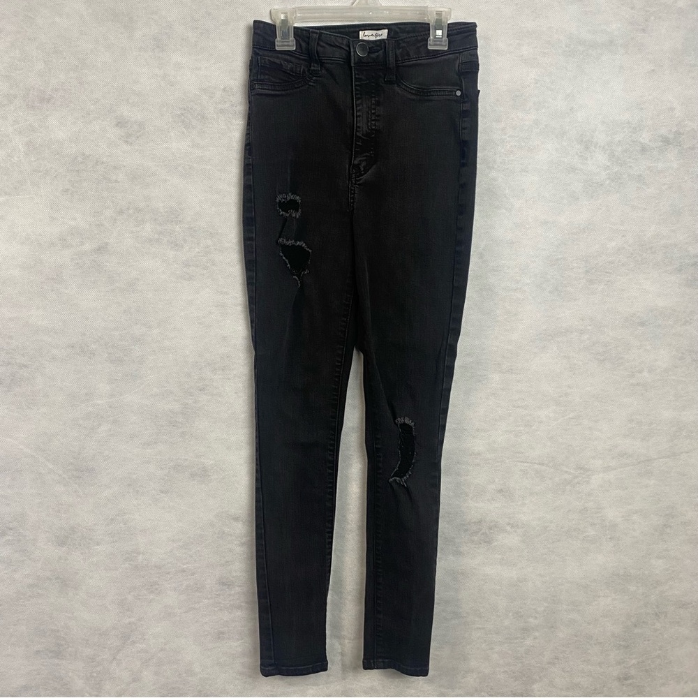 Love Fire Black Ripped Skinny Jeans